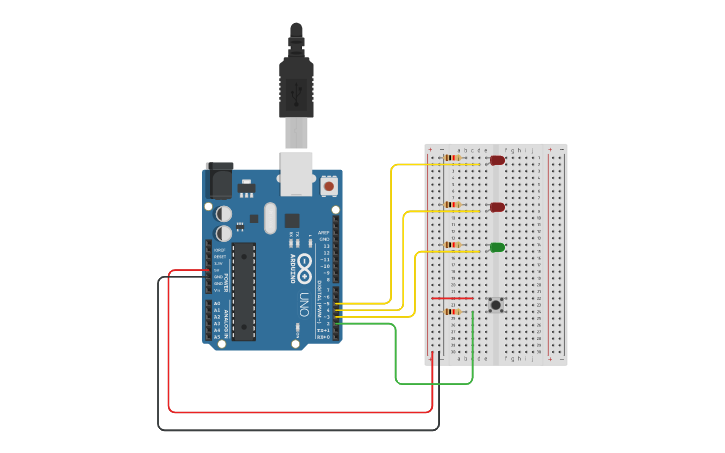 Circuit design Spaceship Interface Arduino - Tinkercad