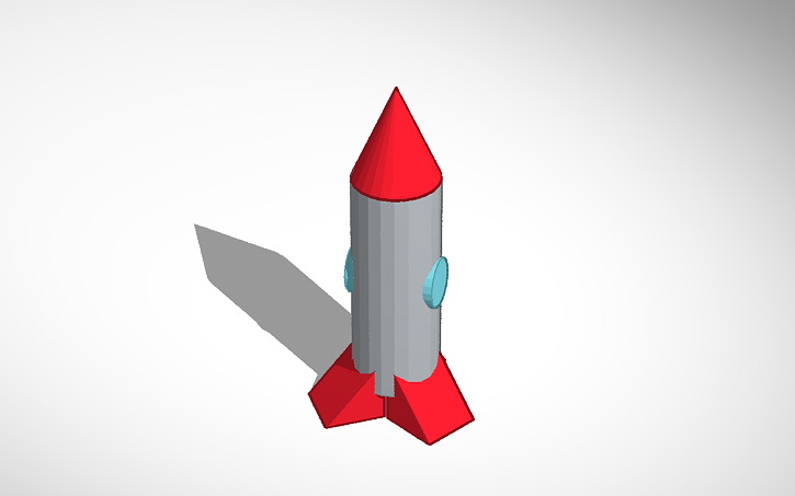 3D design Rocket Ship - Tinkercad