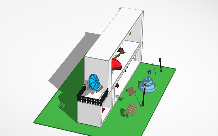 3D design anti grafity house - Tinkercad