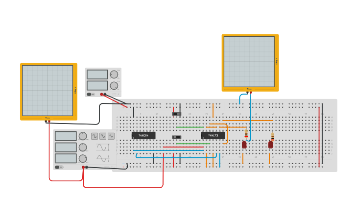 Circuit design JK MASTER SLAVE | Tinkercad