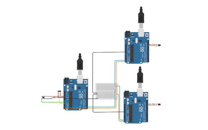 Circuit design I2C Communication - Tinkercad