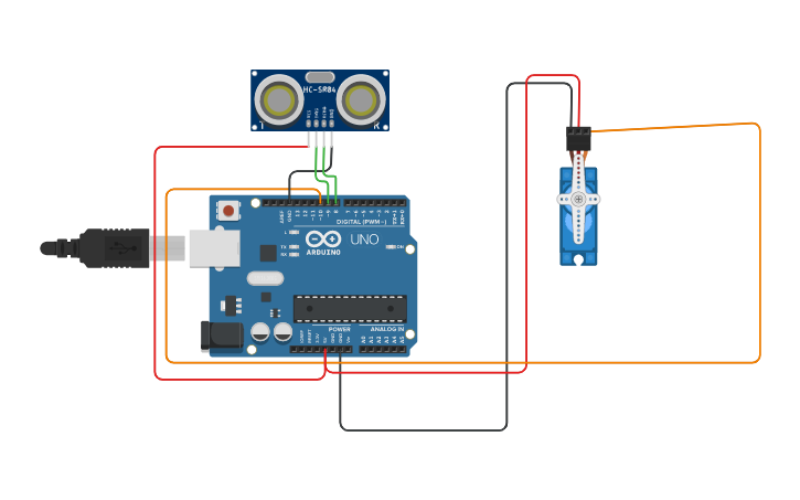 Circuit design servo2 | Tinkercad