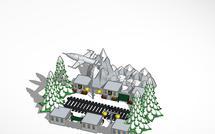 3D design a town - Tinkercad