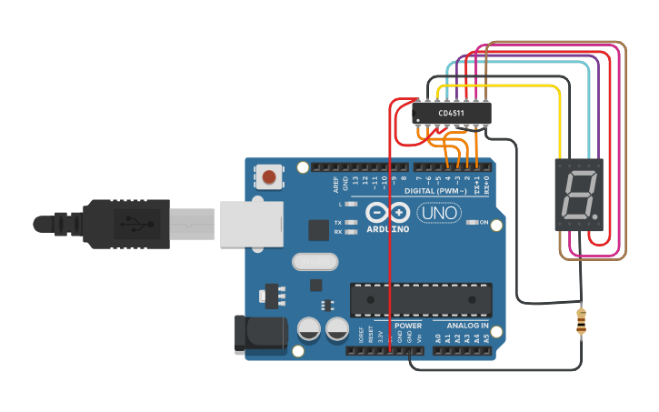 Circuit design BCD-ARDUINO | Tinkercad