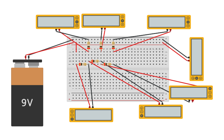 Circuit design KCL - Tinkercad