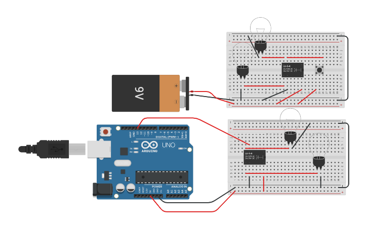 Circuit design Relay - Tinkercad