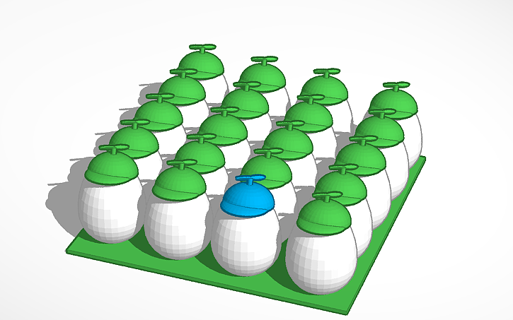 3D design Egg army - Tinkercad