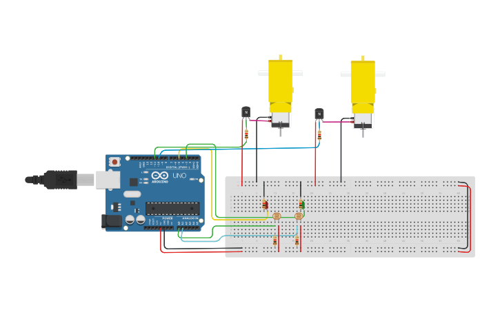 Circuit design LAB02 ROBOTICA | Tinkercad