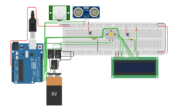 Circuit design Proyecto_puerta | Tinkercad