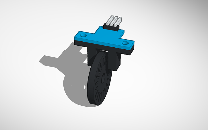 3D design TT motor wheel speed encoder sensor - Tinkercad