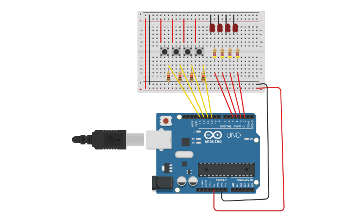 Circuit design Ex 4.1 AND/OR | Tinkercad