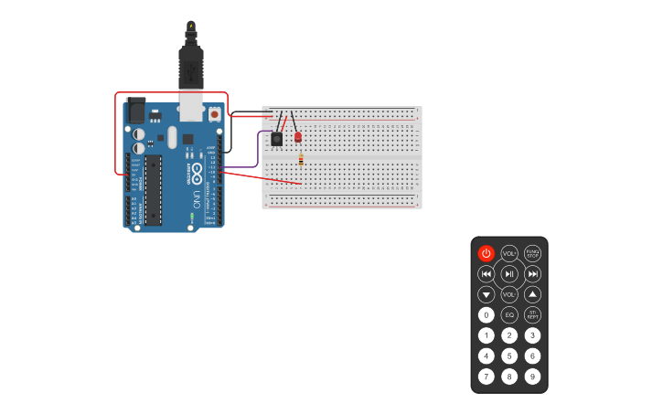 Circuit design AULA InfraRed | Tinkercad