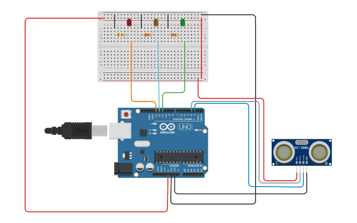 Circuit design Capteur TP2 - Tinkercad