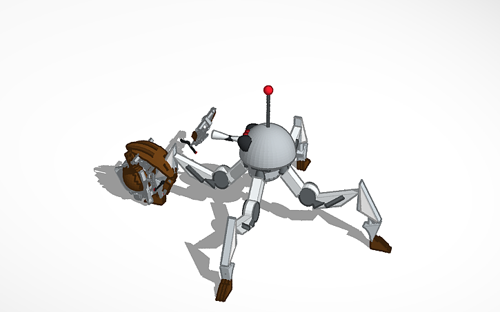 3D design dwarf spider droid (star wars) - Tinkercad