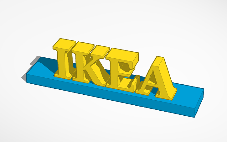 3D Design Name PLate Tinkercad