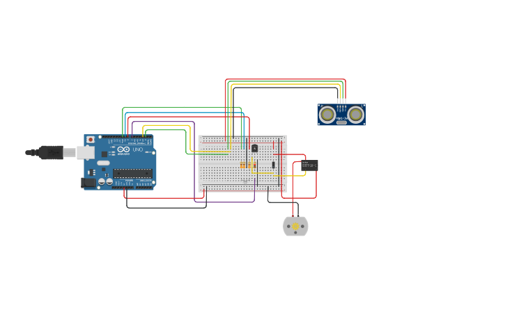 Circuit design Sensor de nivel de un tanque de agua - Tinkercad