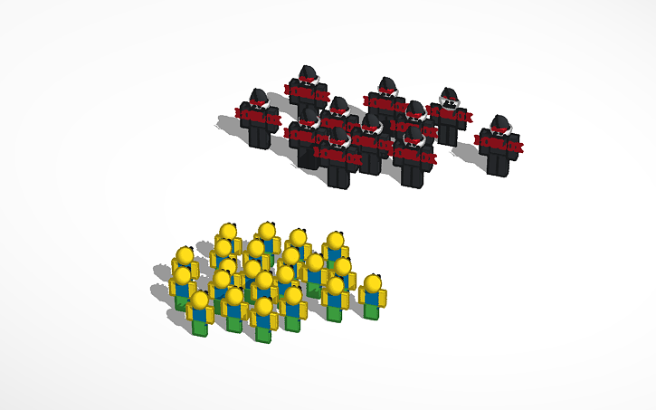 3d Design Roblox Noob Vs Guest Tinkercad - view in 3d