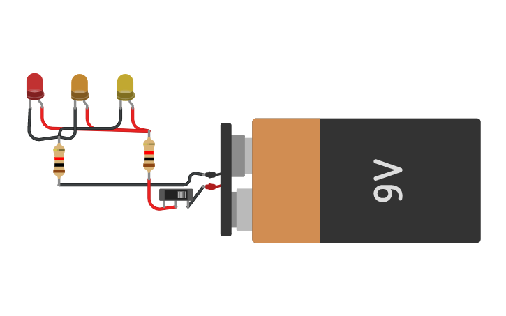 Circuit design conectar varios Leds - Tinkercad