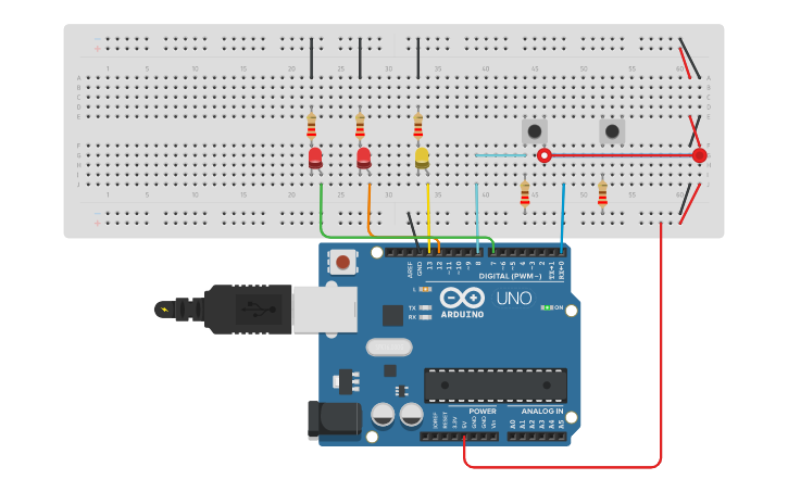 Circuit design Encender y apagar un led al presionar una vez un boton ...