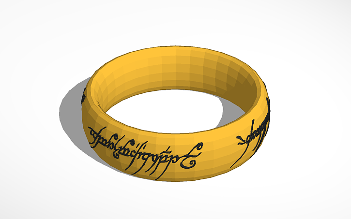 3d Design Copy Of Kern Lord Of The Rings One Ring With Inscription