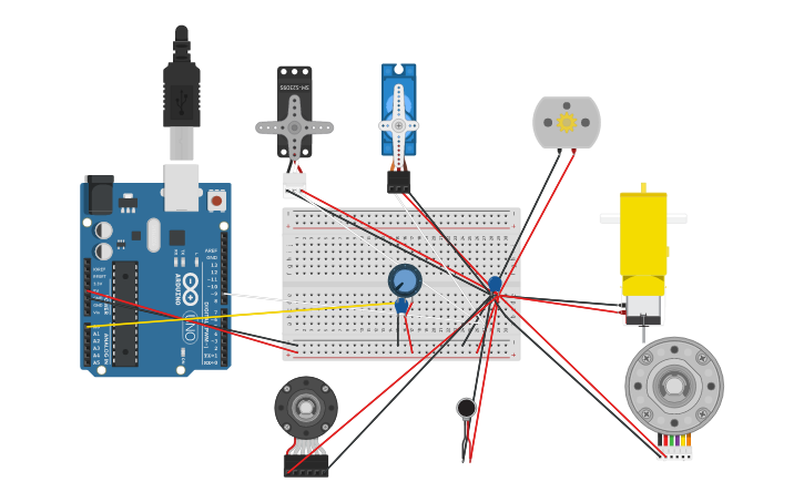 Circuit design Motors - Tinkercad