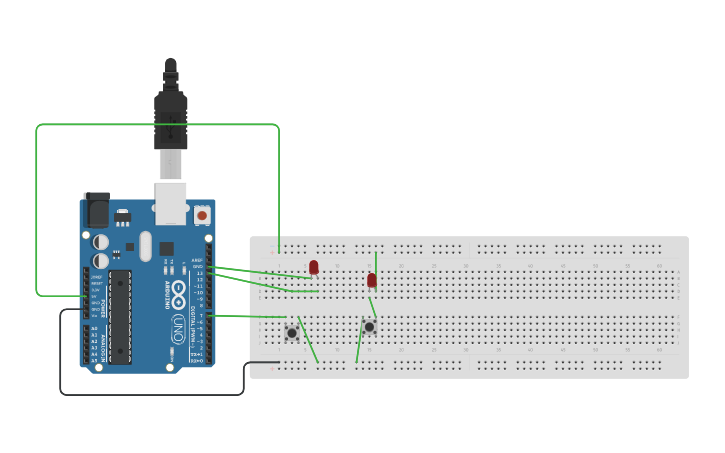 Circuit design LED Blink - Tinkercad