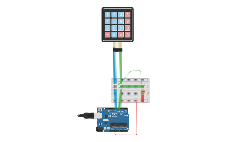 Circuit design Keypad_exercise - Tinkercad
