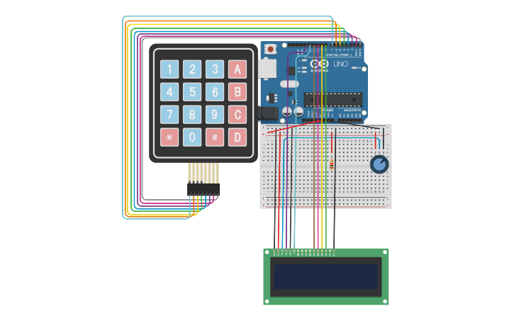 Arduino Mega Calculator Code Circuit design Arduino Calculator - Tinkercad