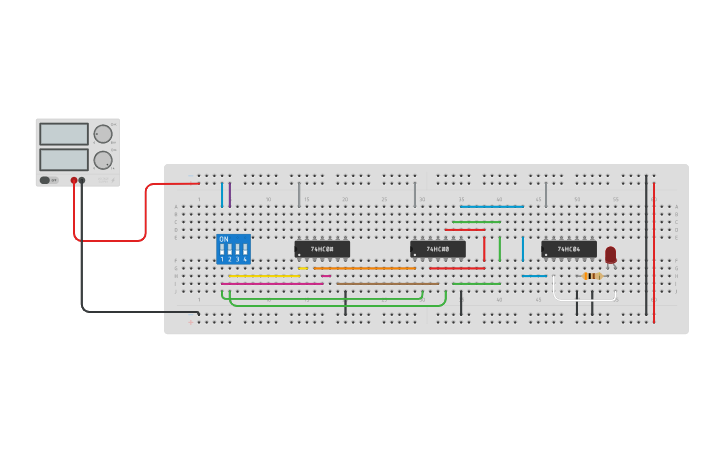 Circuit design XNOR USING NAND | Tinkercad