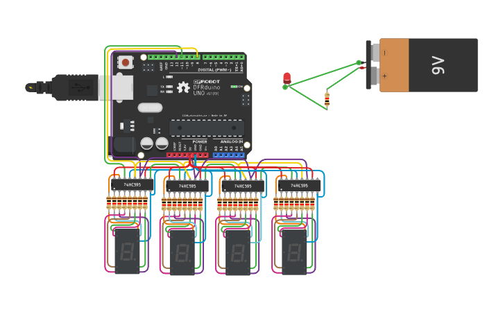 Circuit design Clock - Tinkercad