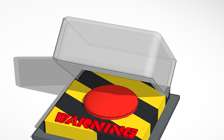 3D design Warning button - Tinkercad