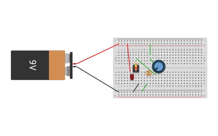 Circuit design Practica 3 sensores | Tinkercad