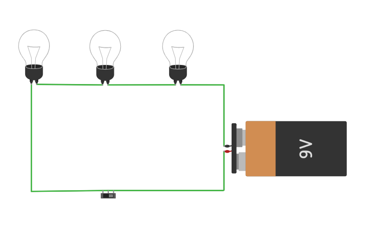 Circuit design circuito in serie - Tinkercad