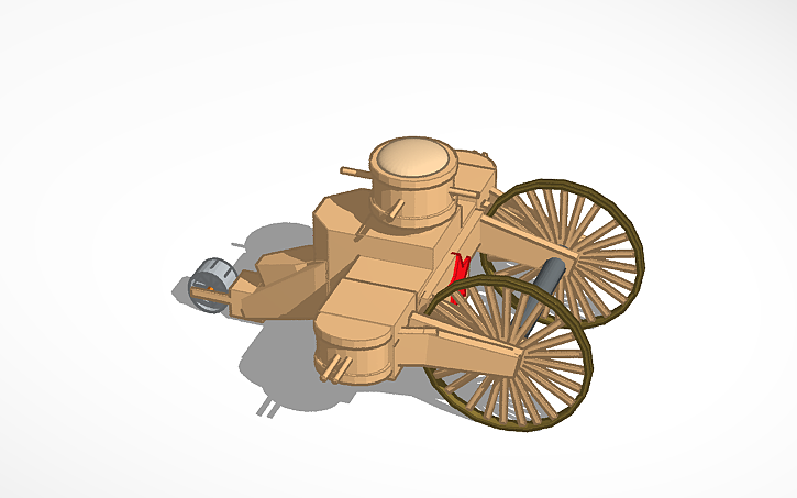 3D design tank tsar - Tinkercad