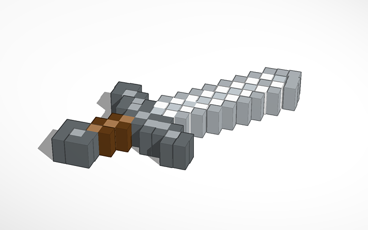 3D design espada de minecraft - Tinkercad