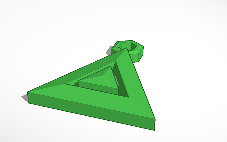 3D design Triangle keychain - Tinkercad
