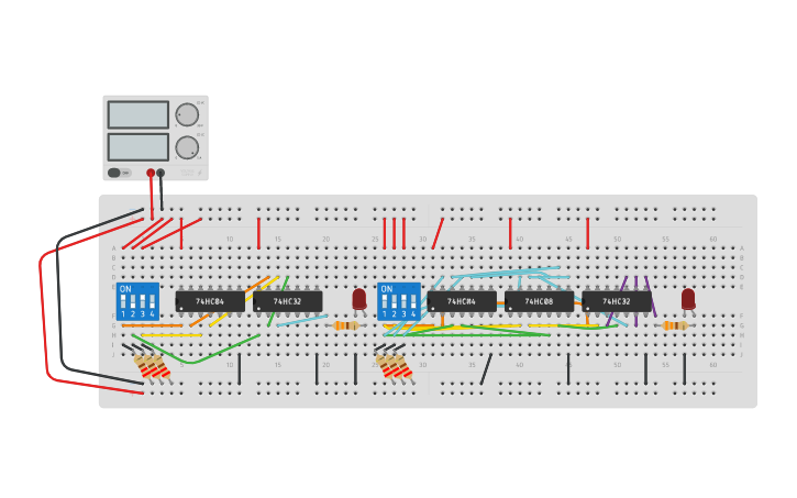 Circuit design ACT 3 SIMPLIFICATION OF BOOLEAN FUNCTION - Tinkercad