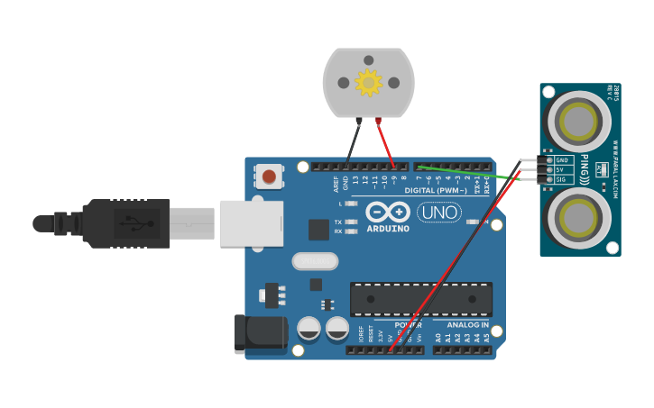 Arduino Polisher Circuit design Automatic Shoe Polishing Machine - Tinkercad
