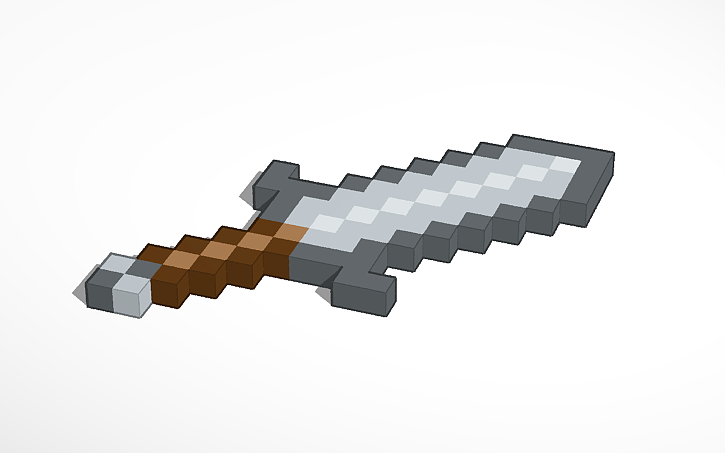 Dagger Minecraft Model 3D design minecraft battle royal dagger | Tinkercad