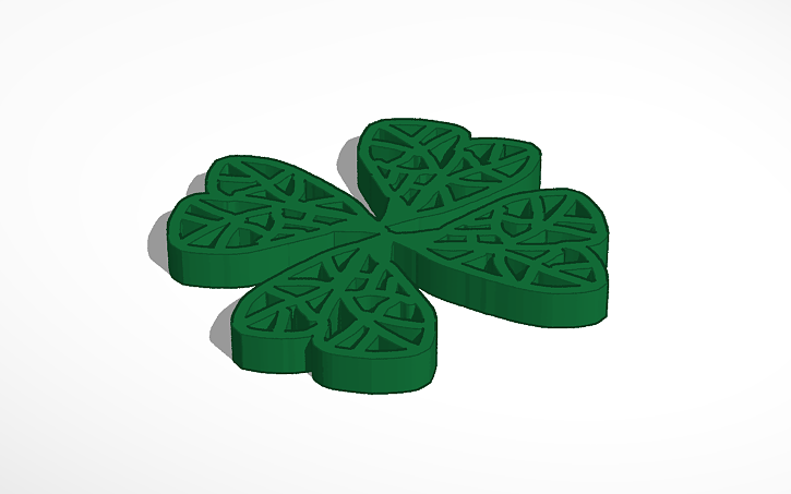 Clover Designcad 3D design 4 leaf clover lattice - Tinkercad