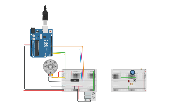 Circuit design MOTOR ENCODER, velocidad,rpm,giro | Tinkercad