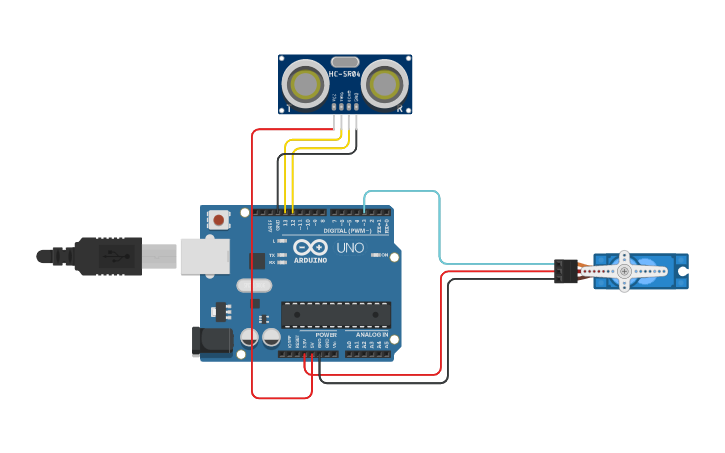 Circuit design Smart gate | Tinkercad