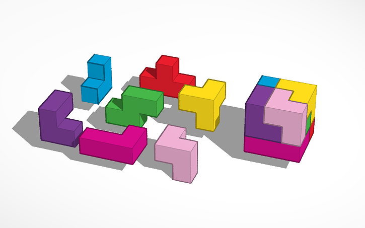 3D design Soma Cube Puzzle Shapes by hbninfotech.com - Tinkercad