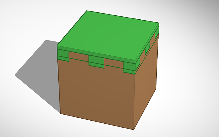 3d Design Minecraft Dirt Block Tinkercad