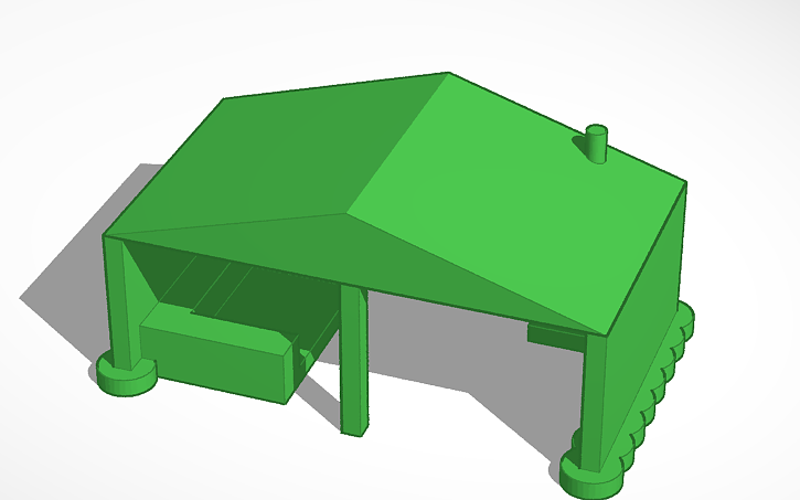 3D design outdoor pavillion - Tinkercad