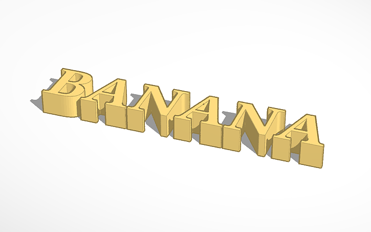 3d Design Banana Tinkercad