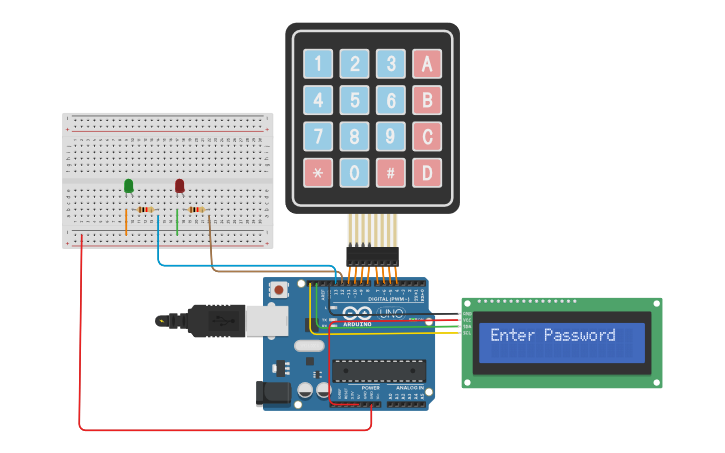 Circuit design keypad - Tinkercad