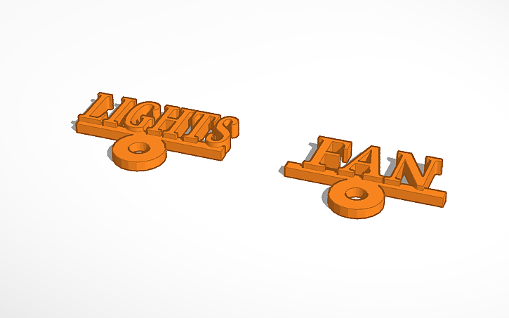 3D design Light Switch Tags - Tinkercad