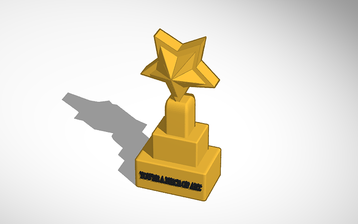 Openscad Trophy 3D design Trophy - Tinkercad