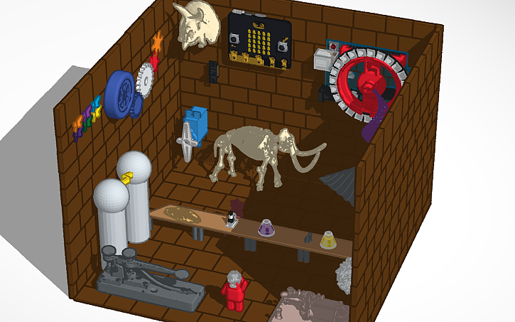 Thinkercad Science 3D design Mad Science Laboratory Interior Design - Tinkercad
